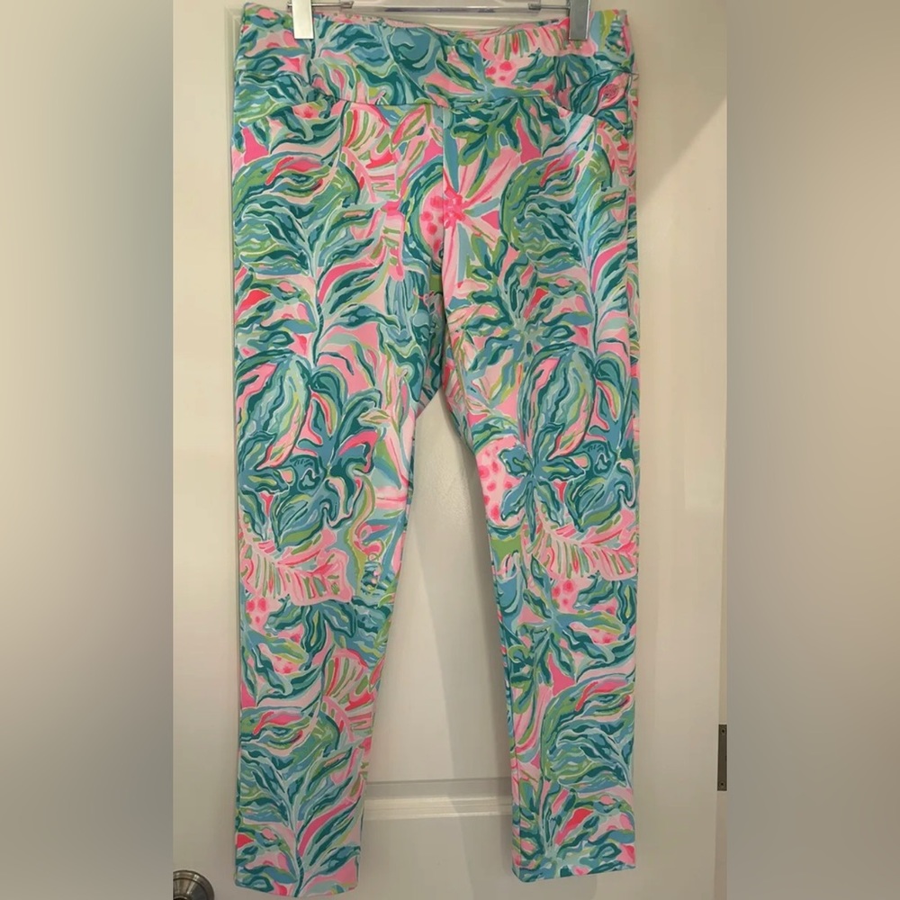 Lilly Pulitzer luxletic pants size 14 pink green